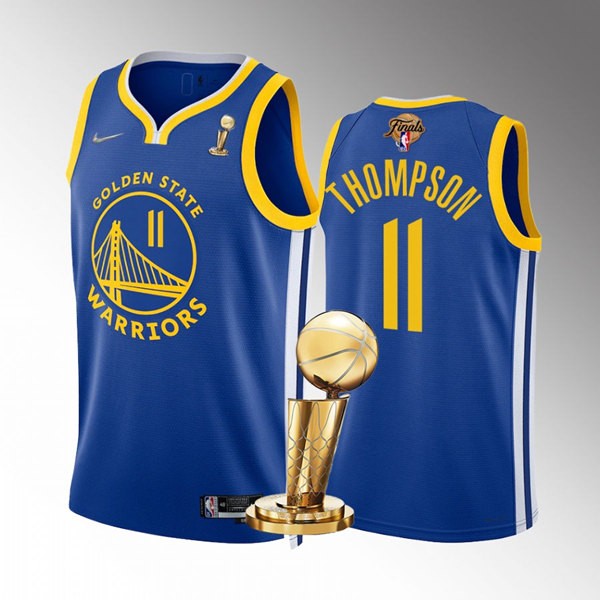 Warriors 11 Klay Thompson Royal Nike 2022 Finals Champions Swingman Jersey,We sell and wholesale Warriors 11 Klay Thompson Royal Nike 2022 Finals Champions Swingman Jersey on line form chian!
